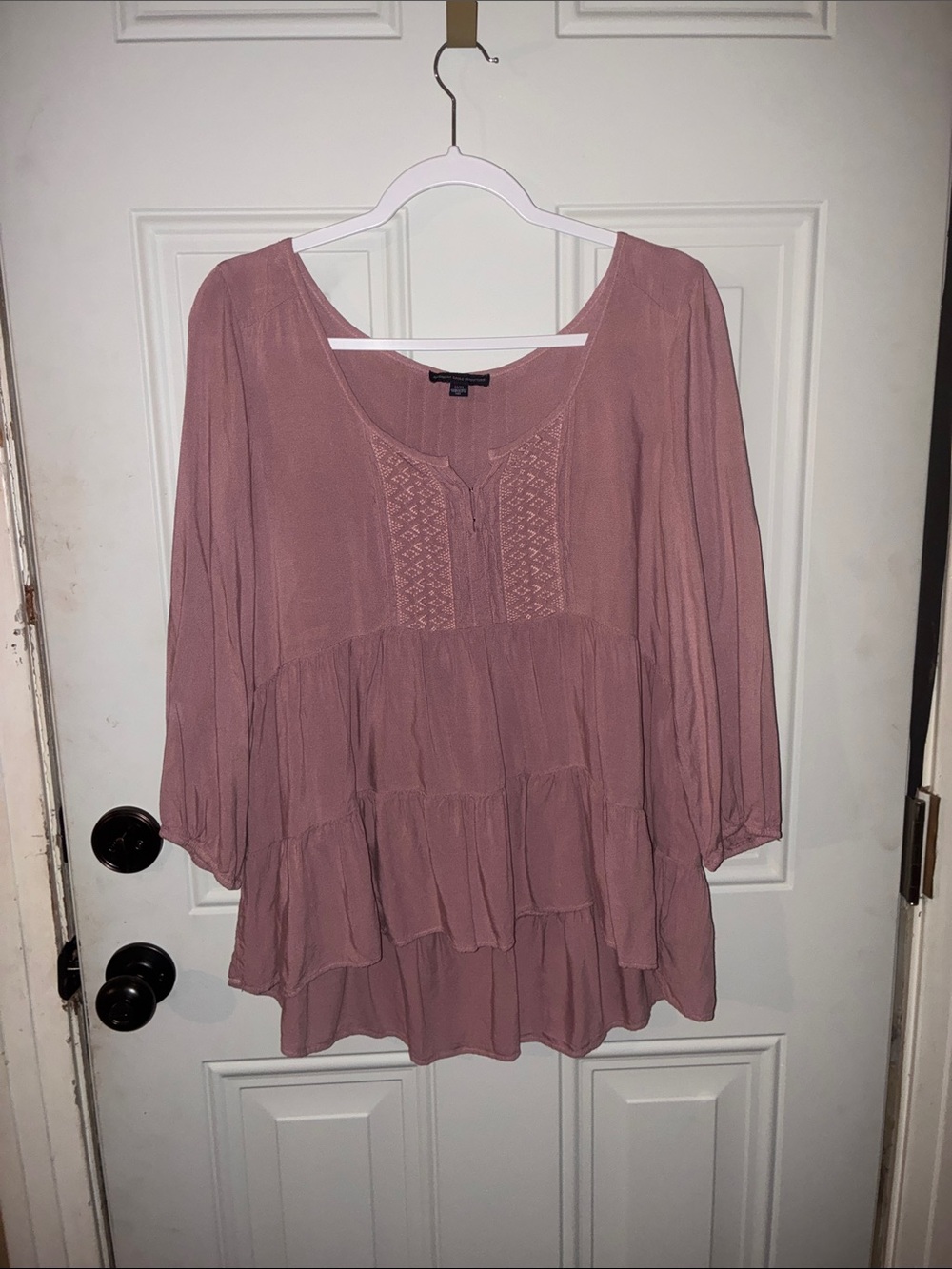 American Eagle Outfitters Mauve Pink Peasant Tunic